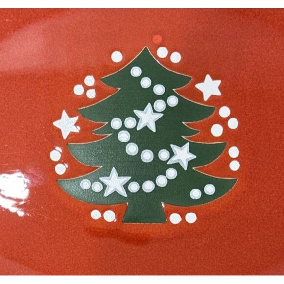 Waechtersbach CHRISTMAS TREE 13" Oval Platter Tray Red Germany Holiday - Picture 2 of 3